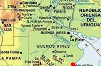 Mapa de Argentina. Turismo en Buenos Aires.